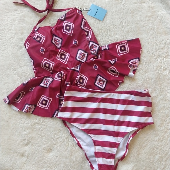 Yonique Other - Peplum Tankini